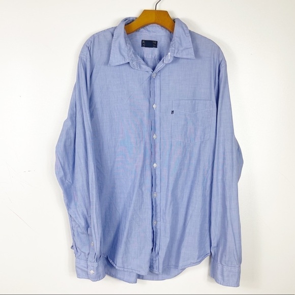 Polo Jeans Company Men's Blue Button Down Shirt - Picture 1 of 6